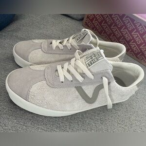 Vans Sport Low Tri-Tone Elm Suede Shoes In Ivory W Green & Purple women’s 9